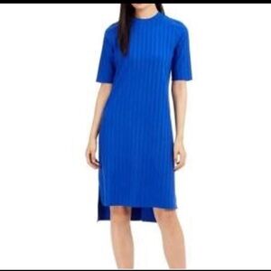 Eileen Fisher Vibrant Blue Midi Dress Lare